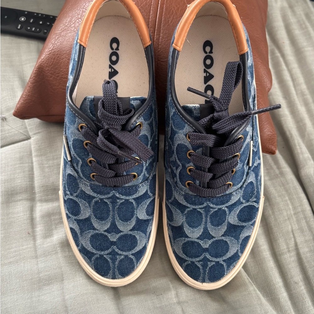 Coach Blue Patterned Sneakers
